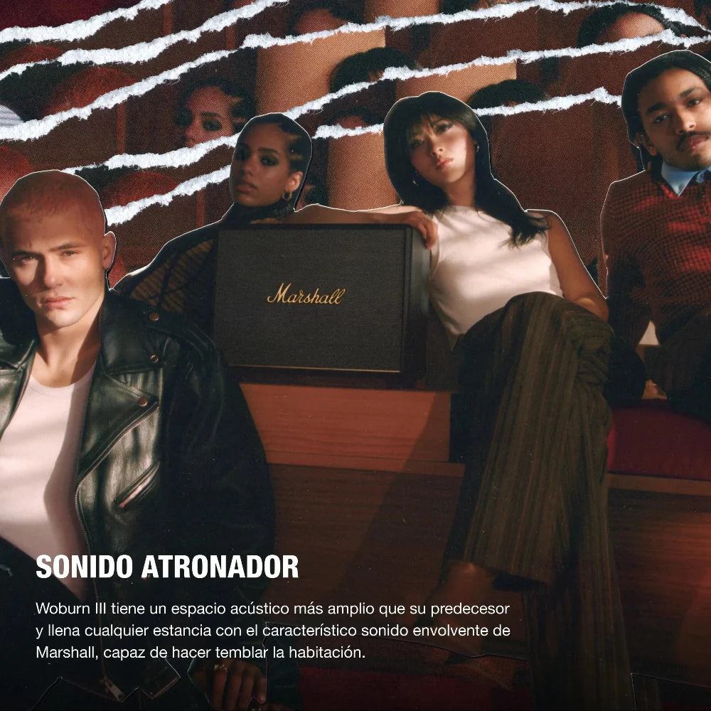 Parlante Marshall Woburn III Bluetooth 120V - Negro