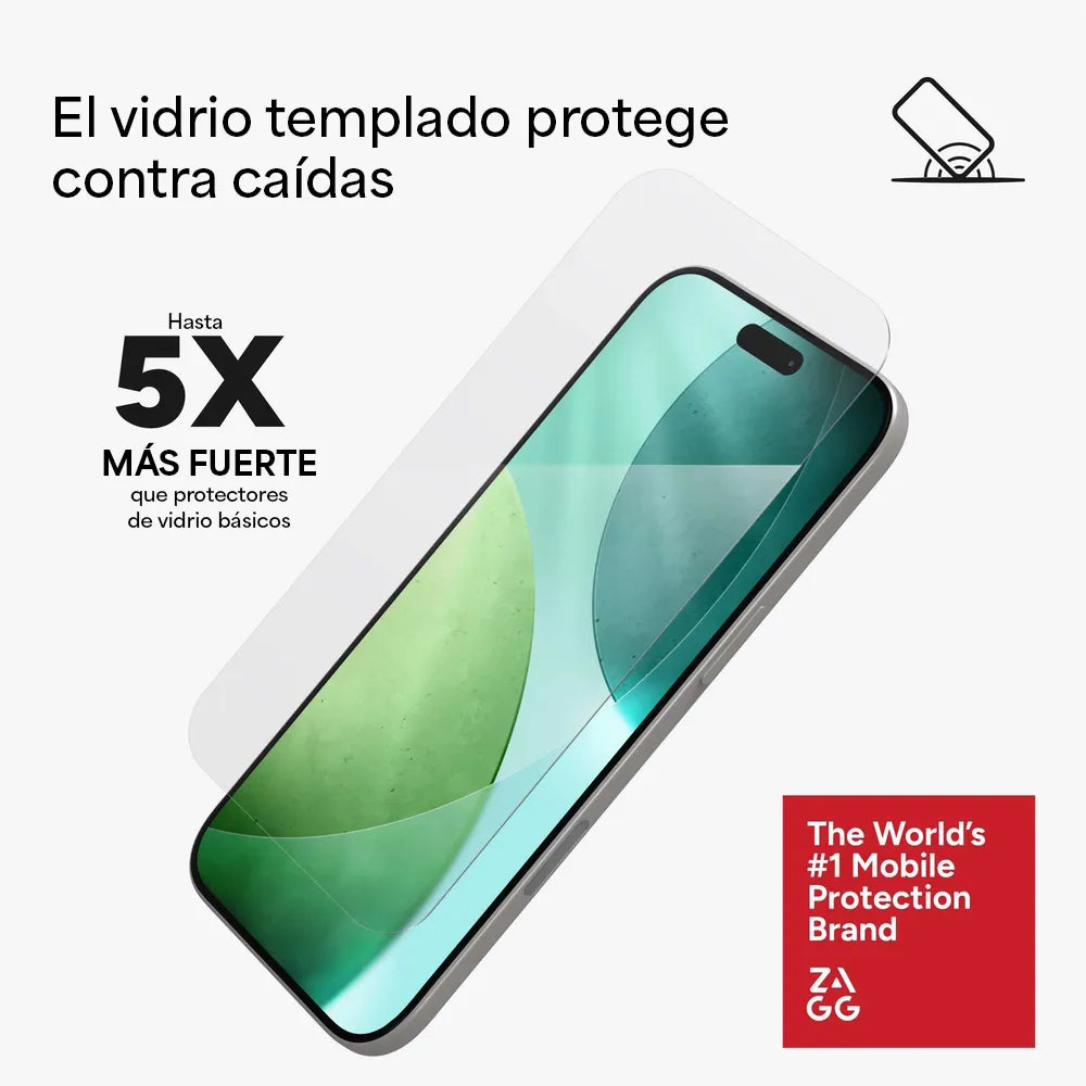 Protector de Pantalla Zagg Glass Elite para iPhone Series 17 - Transparente