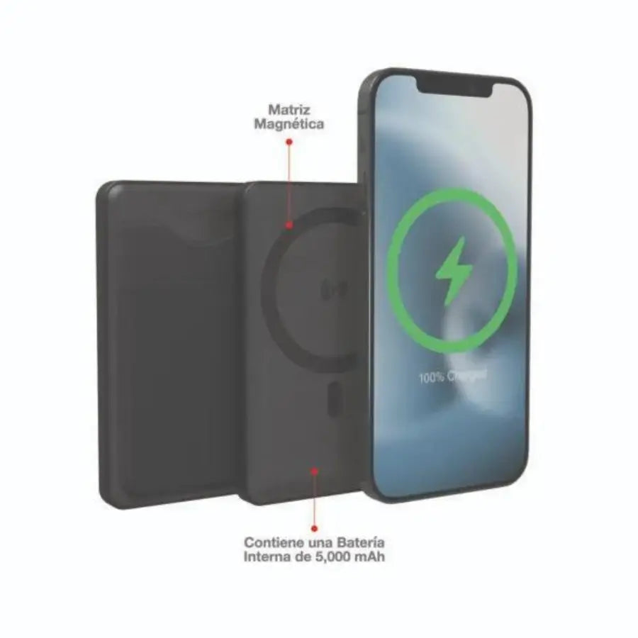 Batería Portátil Inalámbrico Mophie con Wallet Snap+ Juice Pack Mini - Negro