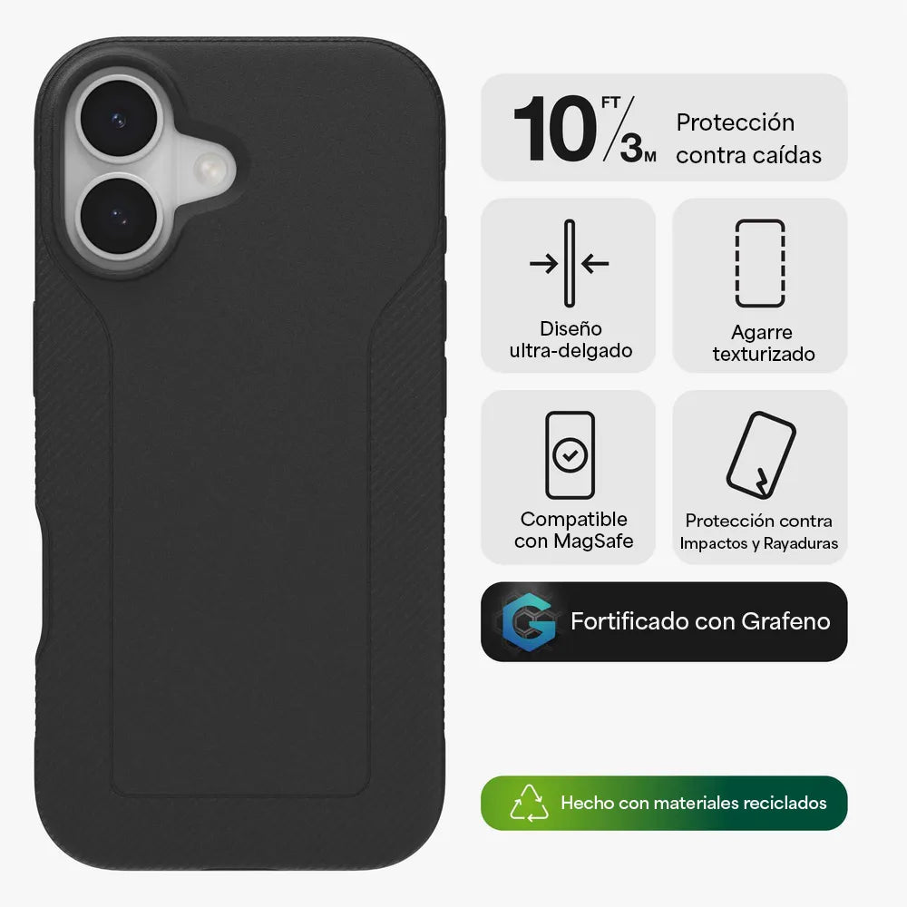 Case ZAGG Luxe con MagSafe para iPhone Series 17 - Negro