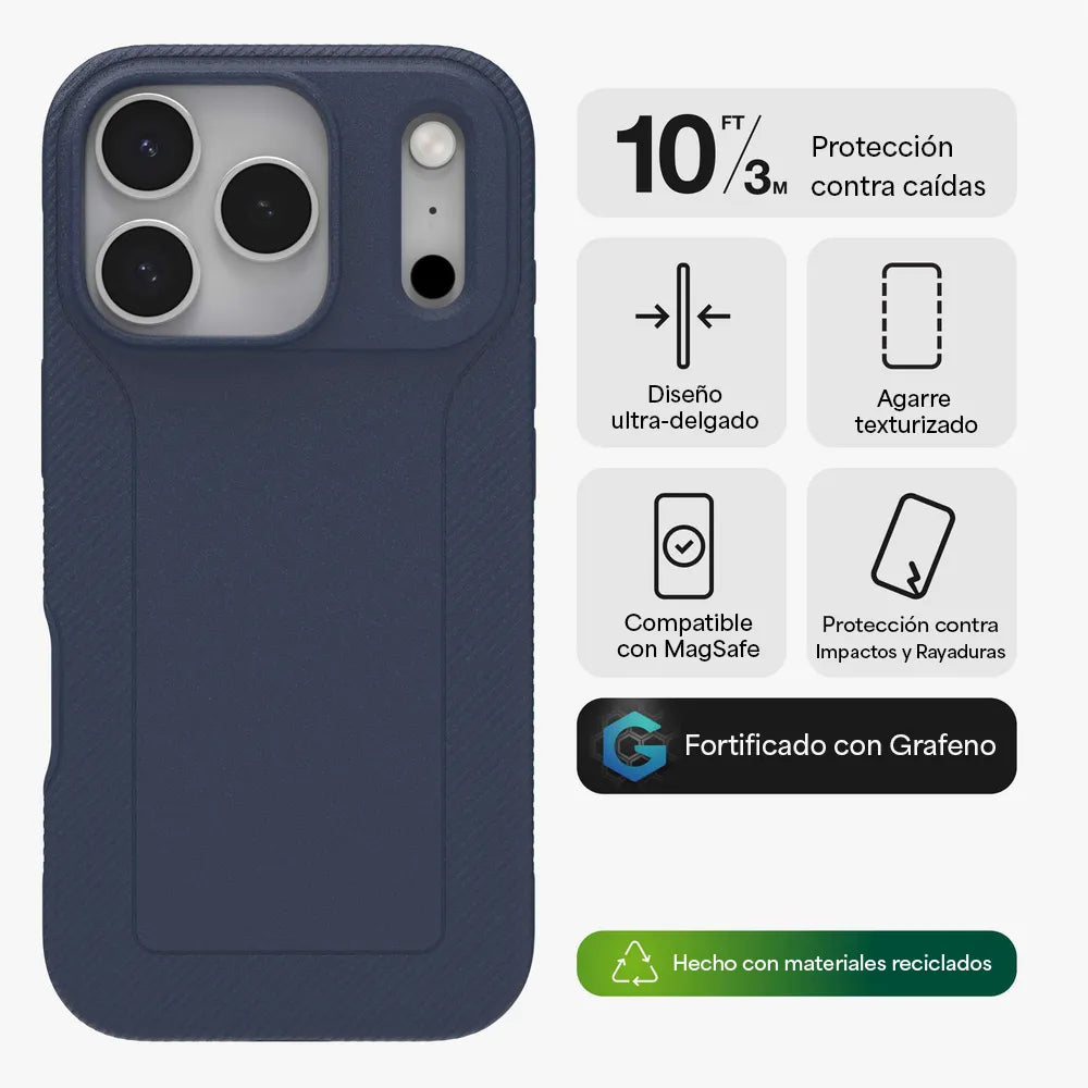 Case ZAGG Luxe con MagSafe para iPhone 17 Azul Marino