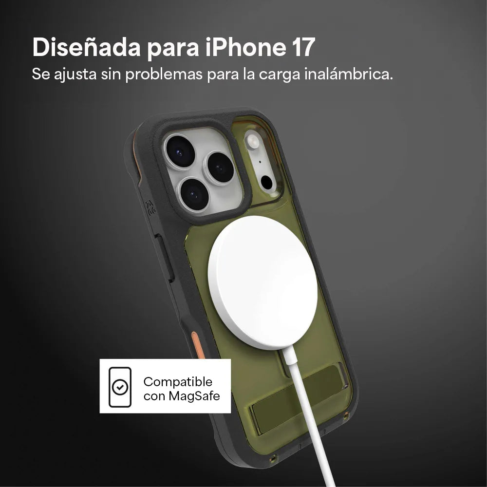 Case ZAGG Rainier con MagSafe KS para iPhone Series 17 - Alga Marina