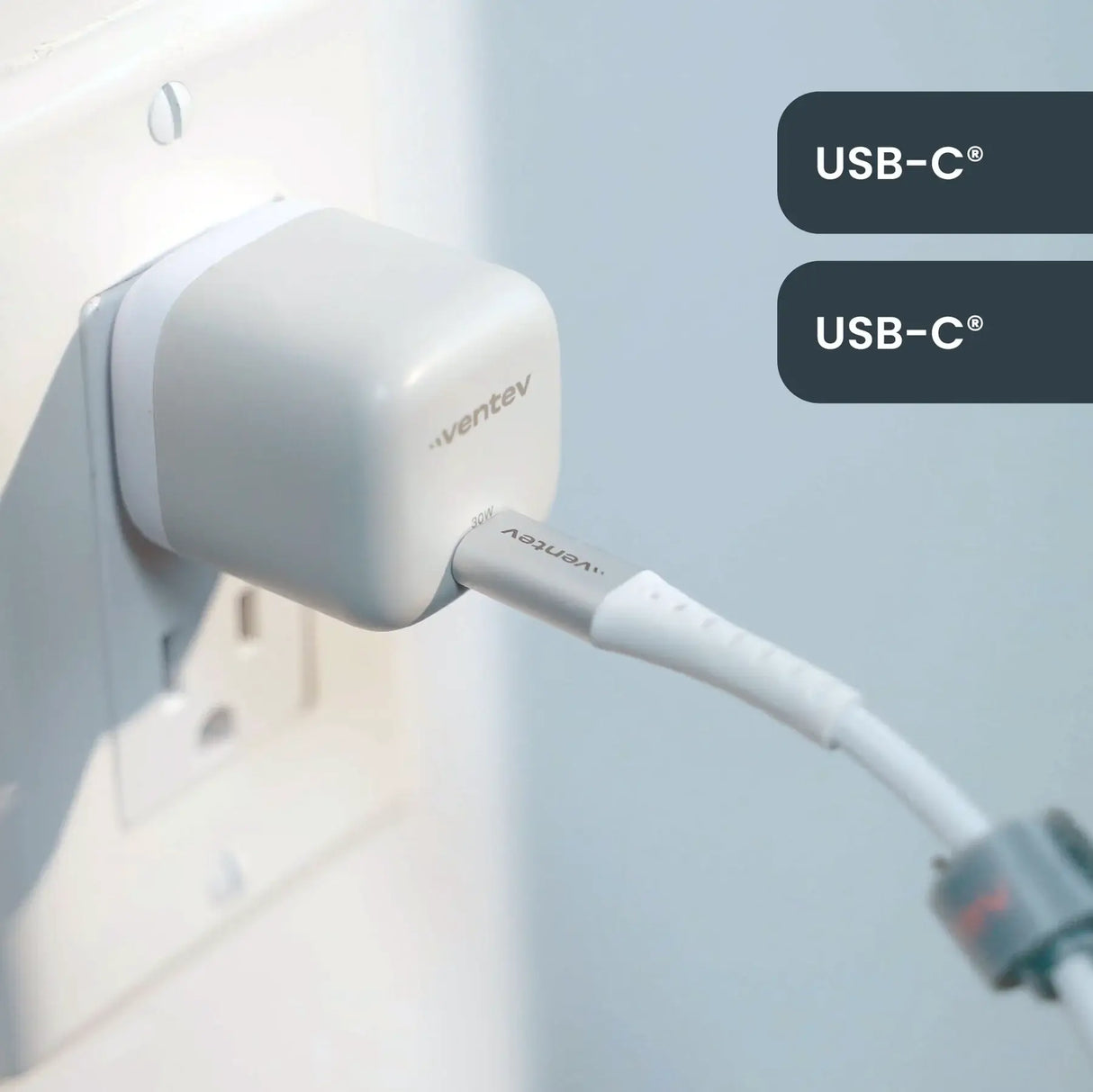 Cable VENTEV Alloy USB-C A USB-C 1.2m - Gris