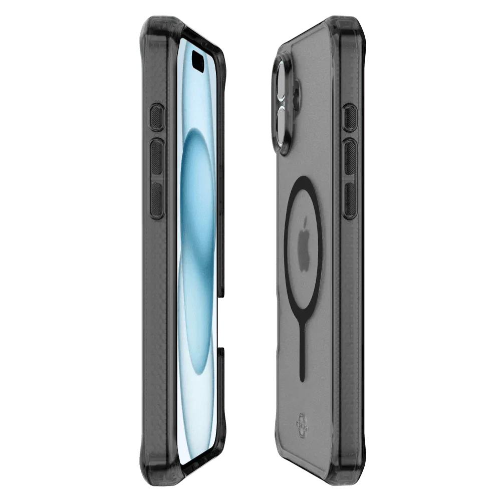 Case ItSkins Hybrid R Vapor con MagSafe para iPhone 16 Plus - Negro