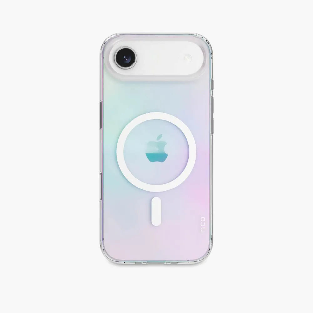 Case NCO SafeCase Clear con MagSafe para iPhone Series 17 - Arcoiris
