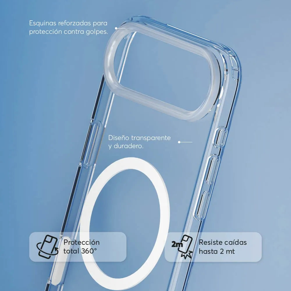 Case NCO SafeCase Clear con MagSafe para iPhone Series 17 - Transparente