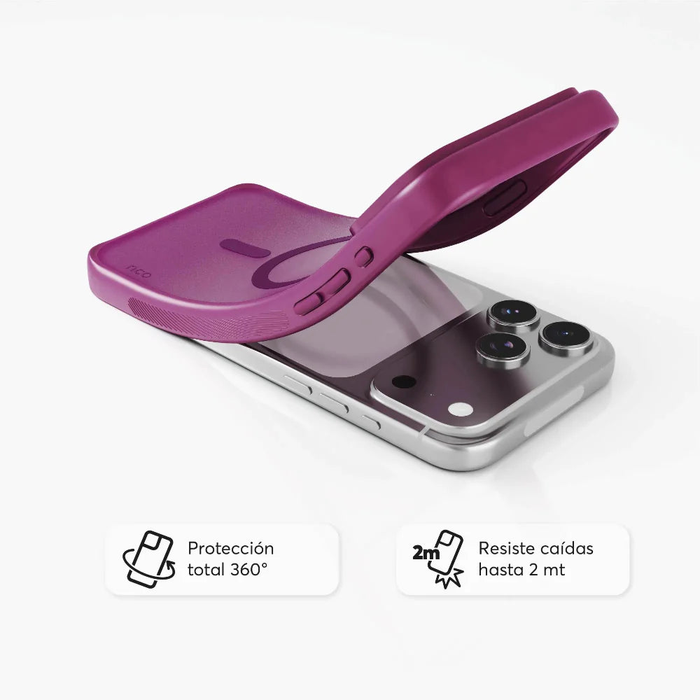 Case NCO SafeCase Lite con MagSafe para iPhone Series 17 - Magenta