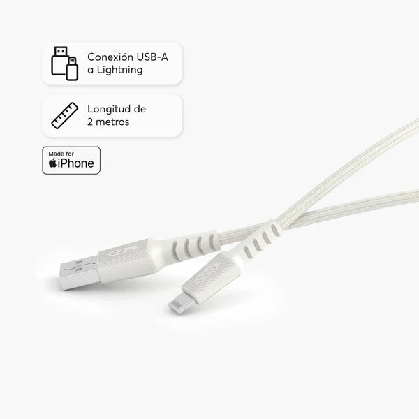 Cable Trenzado NCO PowerLite 1m USB-A a Lightning