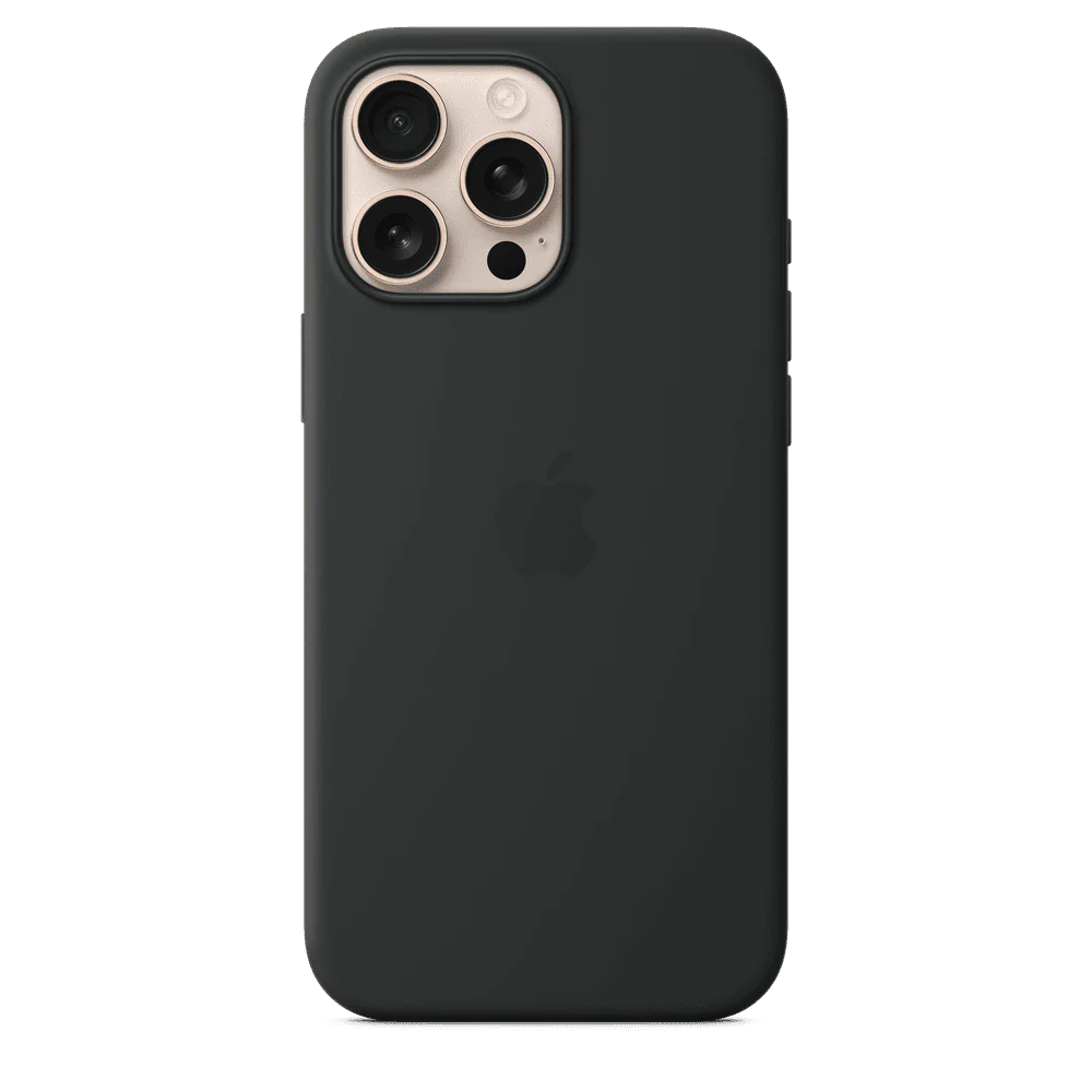 Funda de silicón con MagSafe para el iPhone 16 Pro Max - Negro