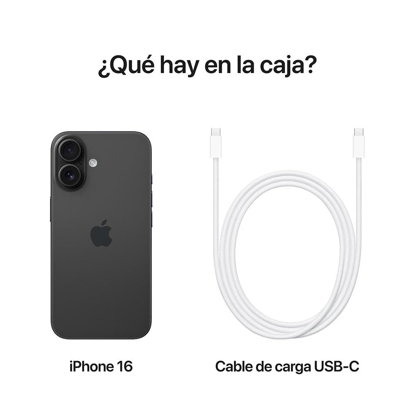 iPhone 16 + Cargador Apple USB-C de 20 W GRATIS