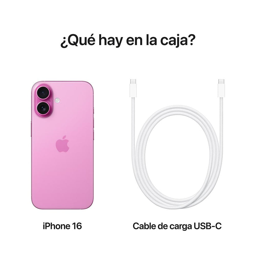 iPhone 16 + Cargador Apple USB-C de 20 W GRATIS