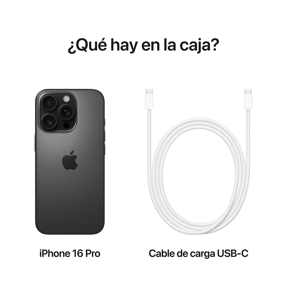 iPhone 16 Pro + Cargador Apple USB-C de 20 W GRATIS