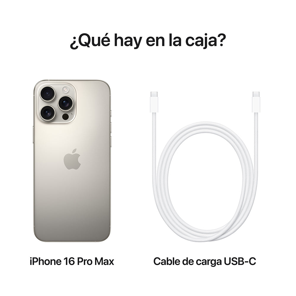 iPhone 16 Pro + Cargador Apple USB-C de 20 W GRATIS