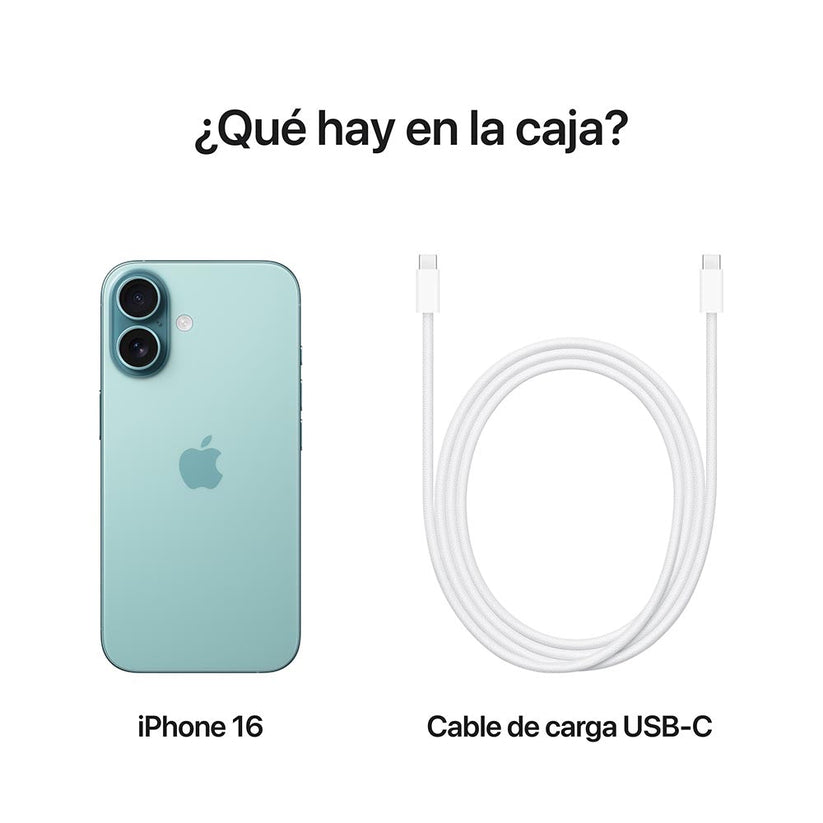 iPhone 16 + Cargador Apple USB-C de 20 W GRATIS
