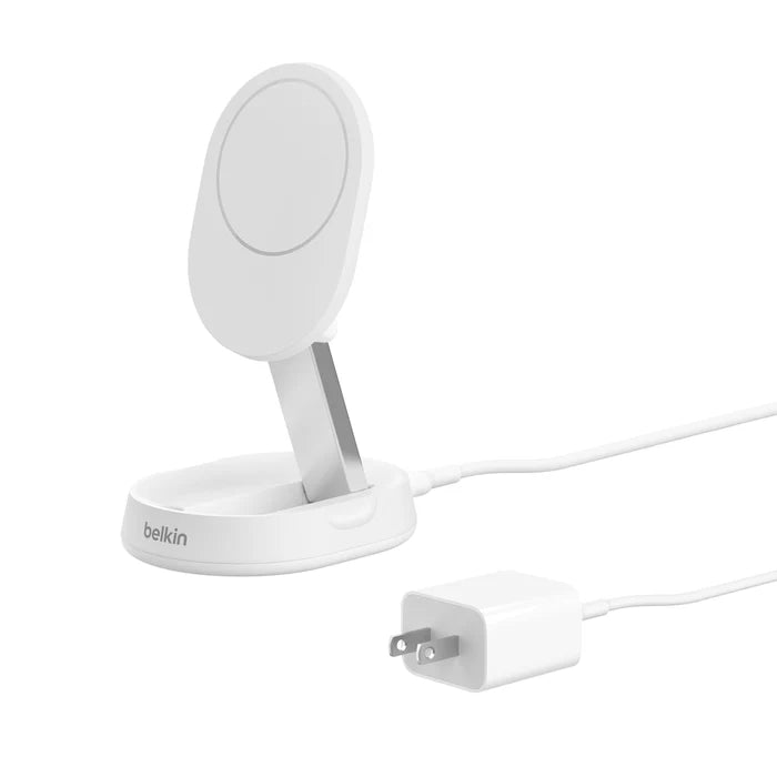 Base de carga Belkin Qi2 Stand convertible Pad 15W - Blanco