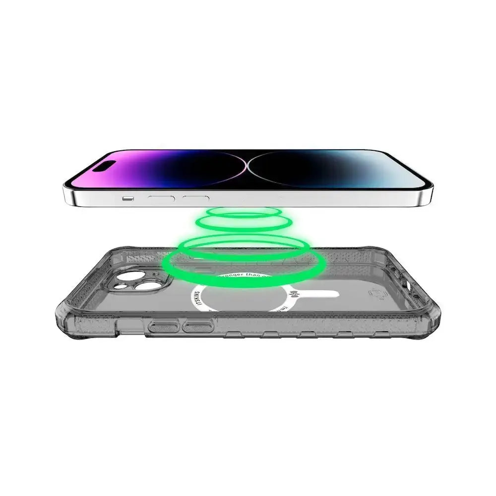 ItSkins Case Supreme R Clear con MagSafe para iPhone 15 Plus - Grafito