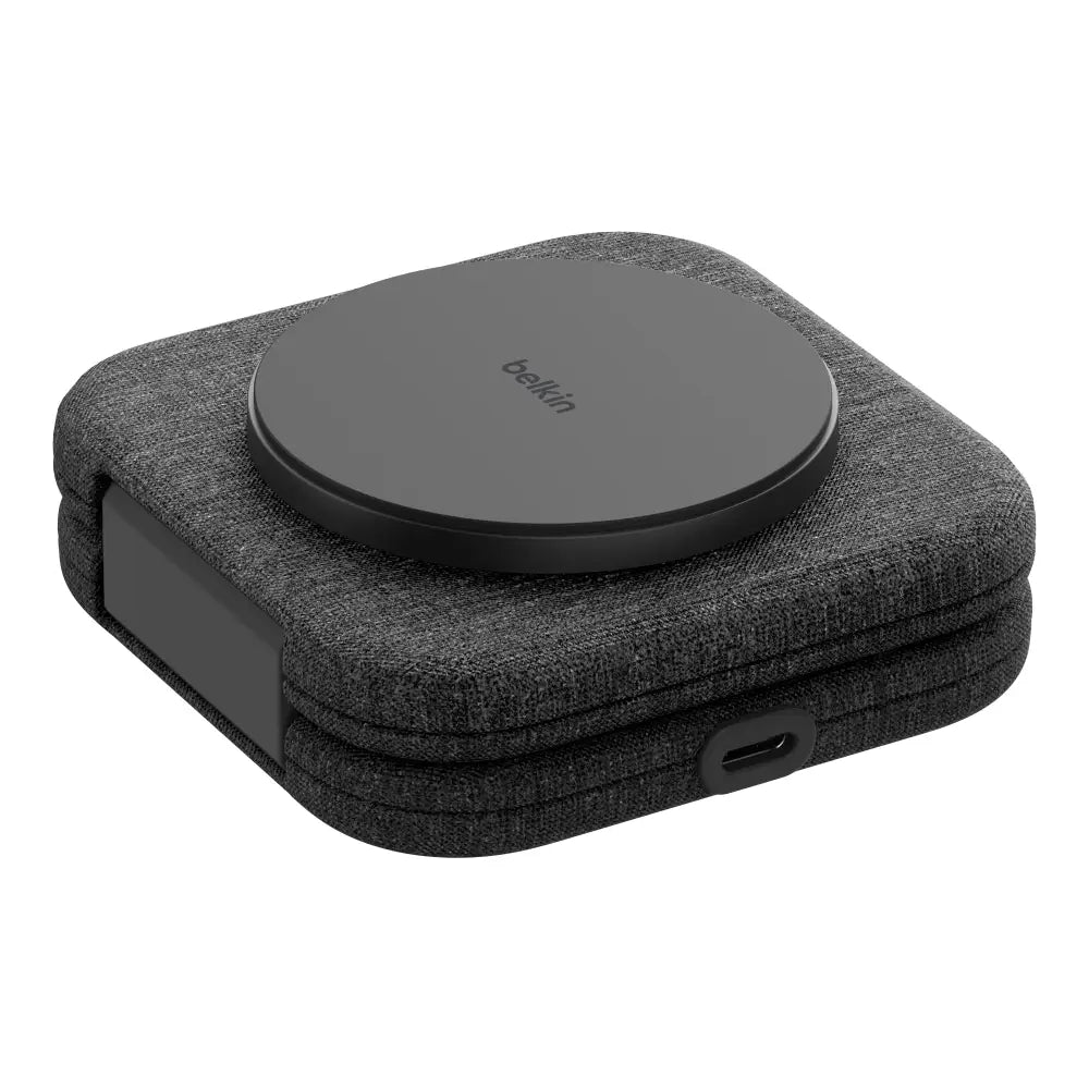 Base de carga Belkin QI2 Pad viajero 2 en 1 15W - Negro