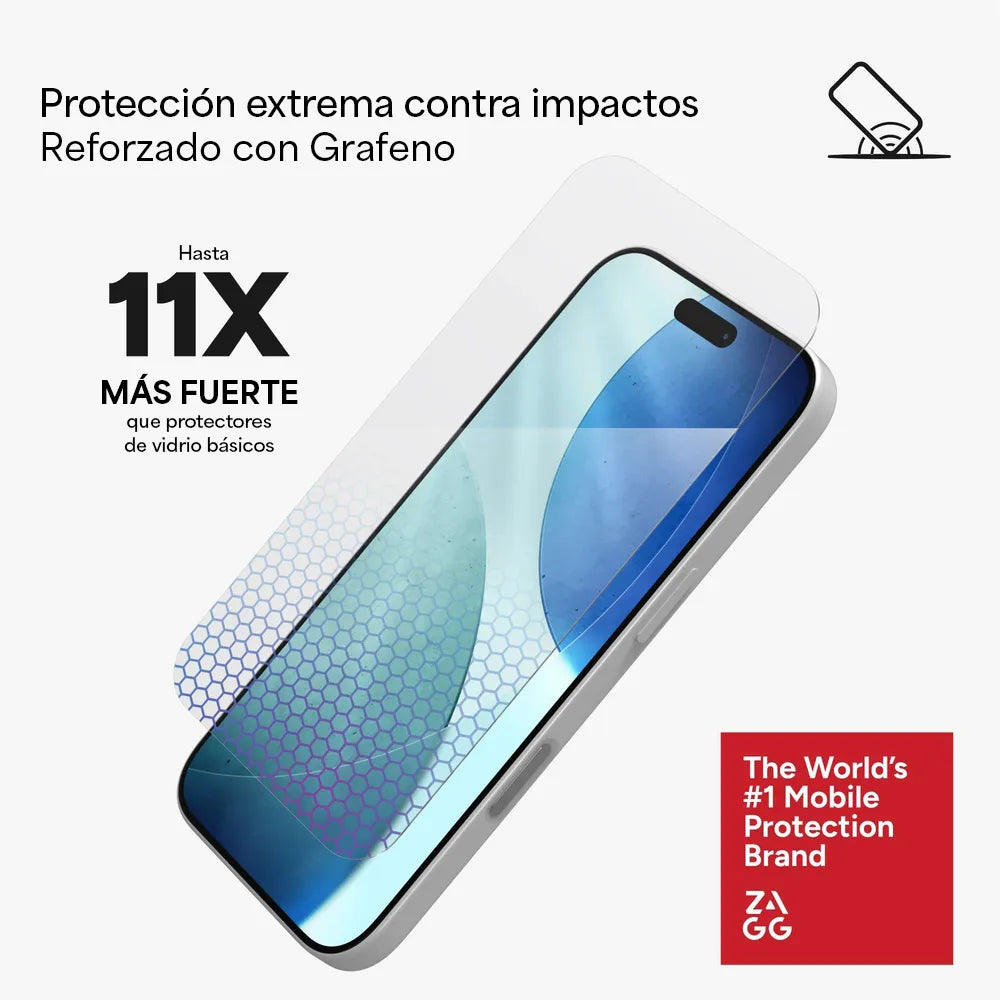 Protector de Pantalla Zagg Glass XTR5 para iPhone Series 17 - Transparente