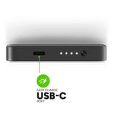 Batería externa Mophie Powerstation Plus 5.000mAh con cable USB-C - Negro