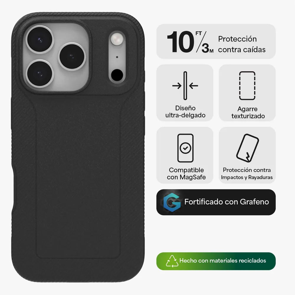 Case ZAGG Luxe con MagSafe para iPhone Series 17 - Negro