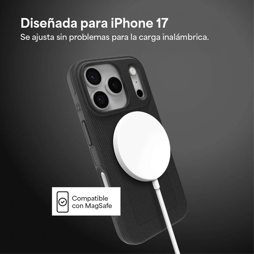 Case ZAGG Luxe con MagSafe para iPhone Series 17 - Negro
