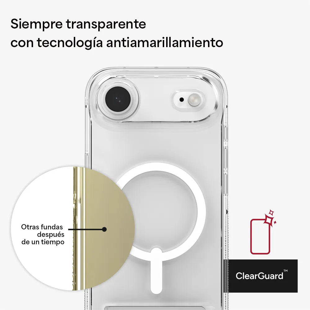 Case ZAGG Crystal Palace con MagSafe KS para iPhone Series 17 - Transparente