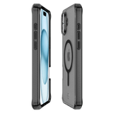 Case ItSkins Hybrid R Vapor con MagSafe para iPhone 16 Plus - Negro