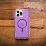 Case ItSkins Hybrid R Vapor con MagSafe para iPhone 16 Pro - Morado