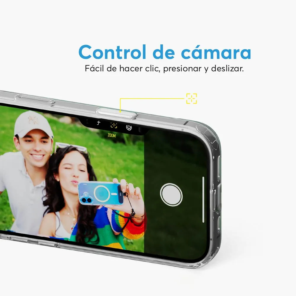 Case NCO SafeCase Clear con MagSafe para iPhone Series 17 - Arcoiris