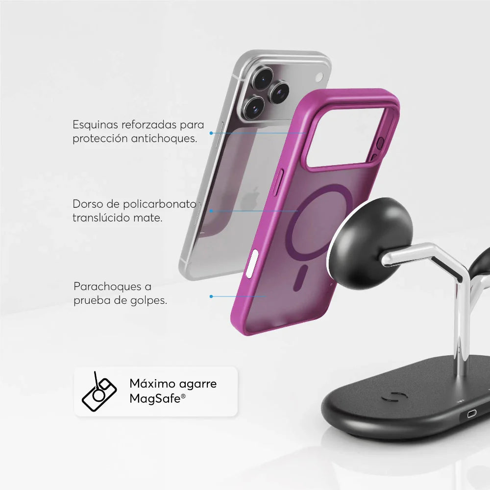 Case NCO SafeCase Lite con MagSafe para iPhone Series 17 - Magenta