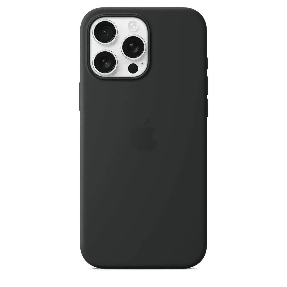 Funda de silicón con MagSafe para el iPhone 16 Pro Max - Negro