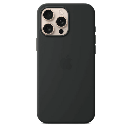 Funda de silicón con MagSafe para el iPhone 16 Pro Max - Negro