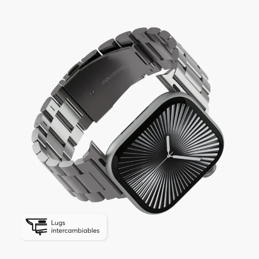 Correa_Acero_Inoxidable_Apple_Watch_ClassicLoop_Plata_Imagen_posicion_4_iShop_Ecuador