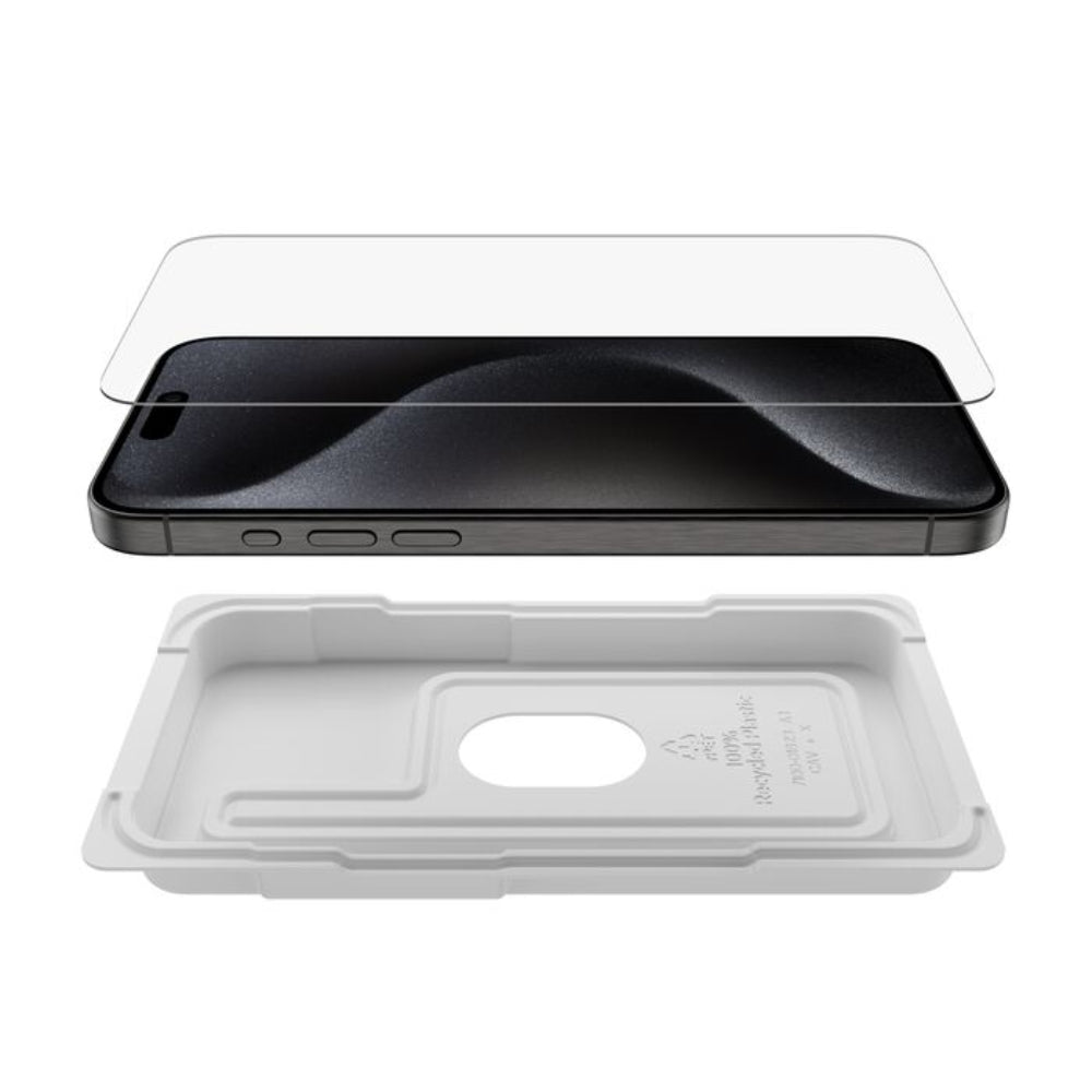 Protector de Pantalla Belkin SFP tempered Antimicrobial para iPhone 15 Pro- Transparente