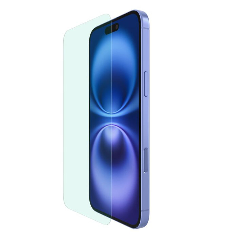 Protector de Pantalla Belkin luz AntiAzul antimicrobial para iPhone 14 ProMax/15 Plus/16 Plus