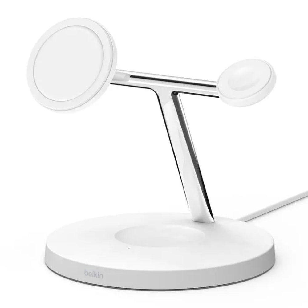 Base de carga inalámbrica Belkin 3 en 1 Magsafe - Blanco