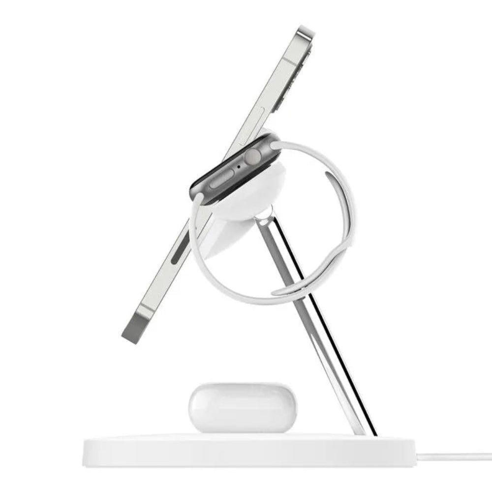 Base de carga inalámbrica Belkin 3 en 1 Magsafe - Blanco