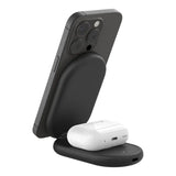 Base de Carga Belkin Qi2 2 en 1 plegable 15W - Negro