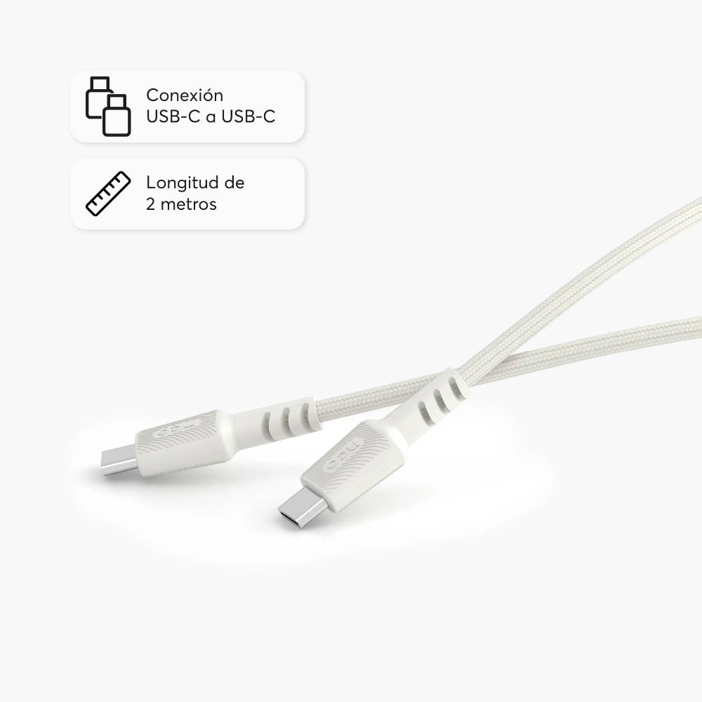 Cable Trenzado NCO PowerLite 1m USB-C a USB-C