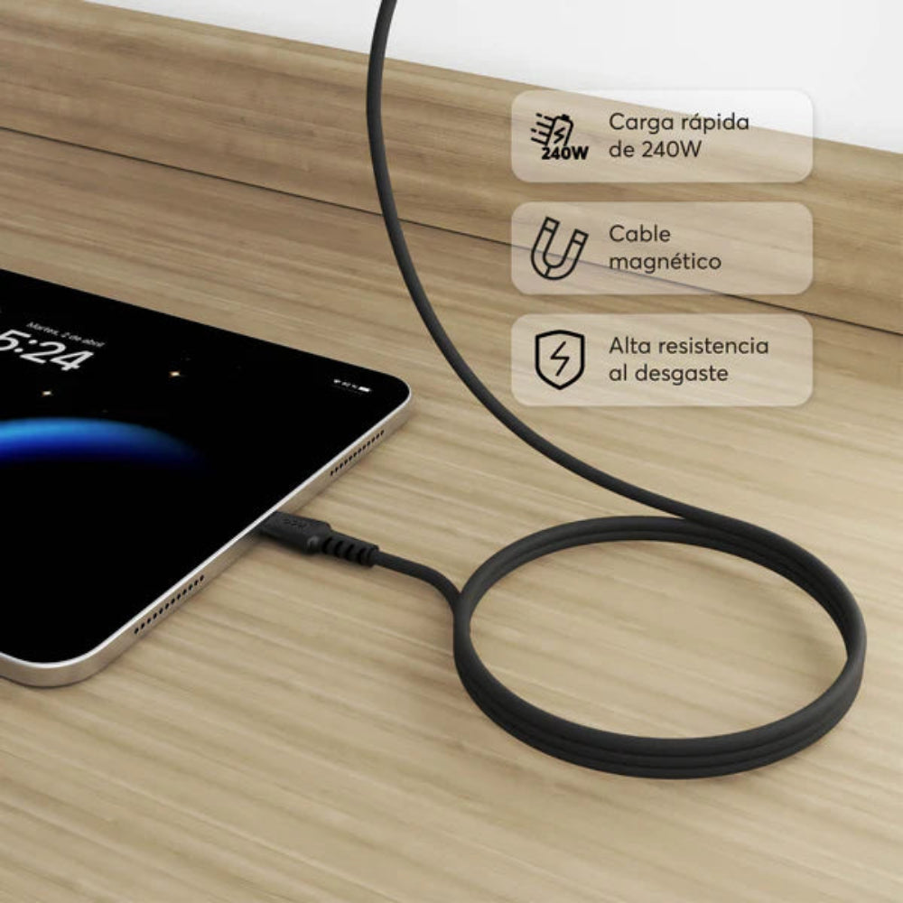 Cable_Magnetico_NCO_PowerForce_2m_USB_C_USB_C_Imagen_posicion_3_iShop_Ecuador