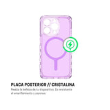 ItSkins Case Supreme R Clear con MagSafe para iPhone 15 Pro Max - Morado