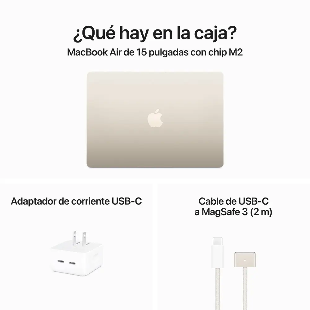 MacBook Air 15 pulgadas - Chip M2 - 256GB - Blanco Estrella - Imagen 11