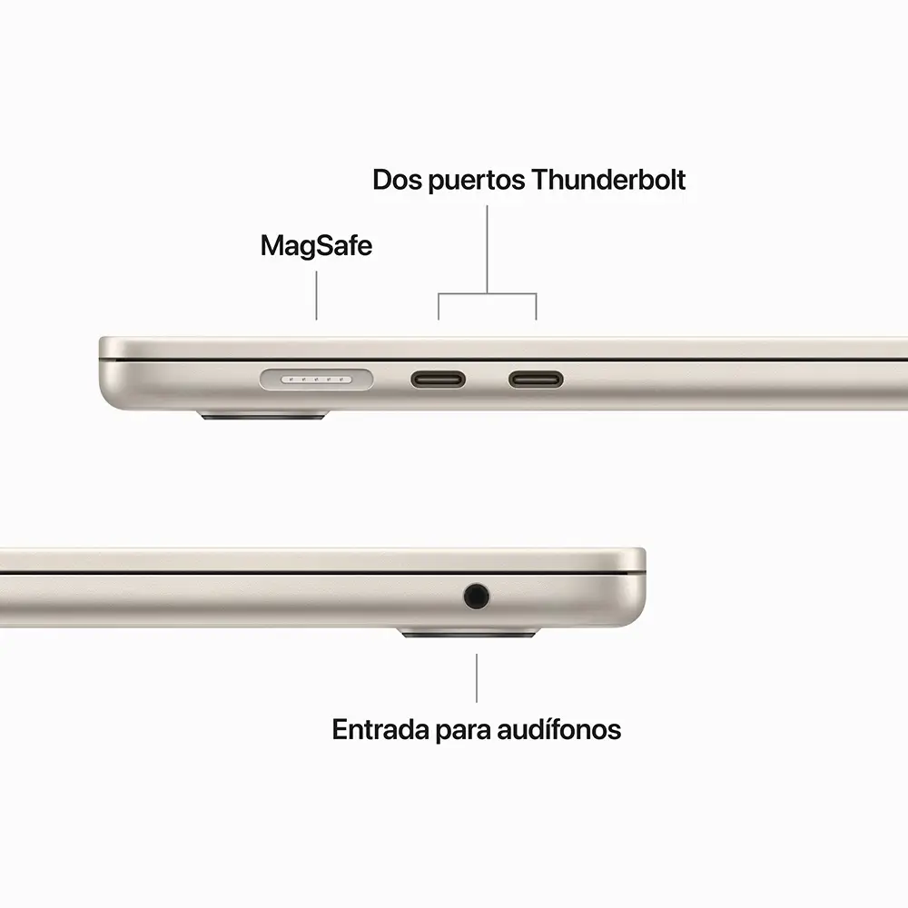 MacBook Air 15 pulgadas - Chip M2 - 256GB - Blanco Estrella - Imagen 9