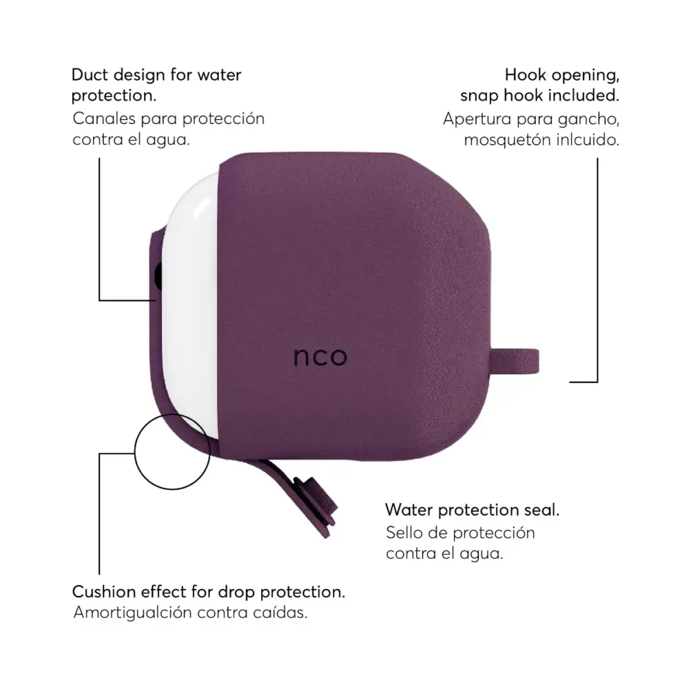 Case NCO SiliconeGuard para Airpods 3 - Morado - Image 3