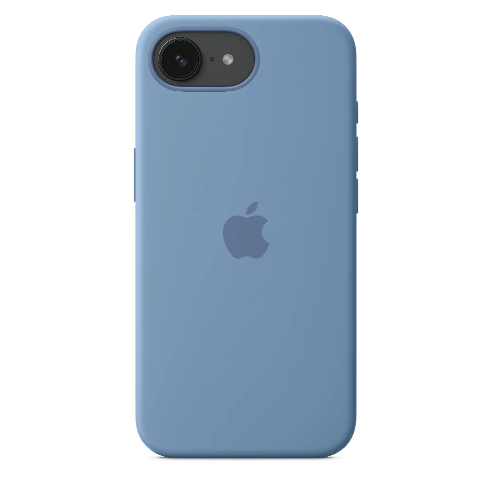 Funda de silicón para el iPhone 16e - Azul invierno