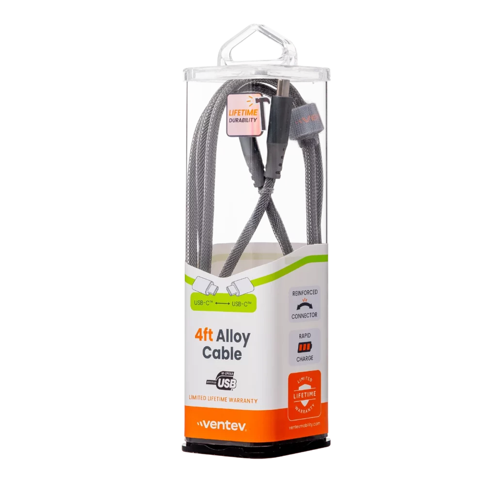 Cable VENTEV Alloy USB-C A USB-C 1.2m - Gris - Image 2