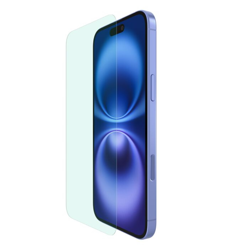 Protector de Pantalla Belkin luz AntiAzul antimicrobial para iPhone 14 ProMax/15 Plus/16 Plus
