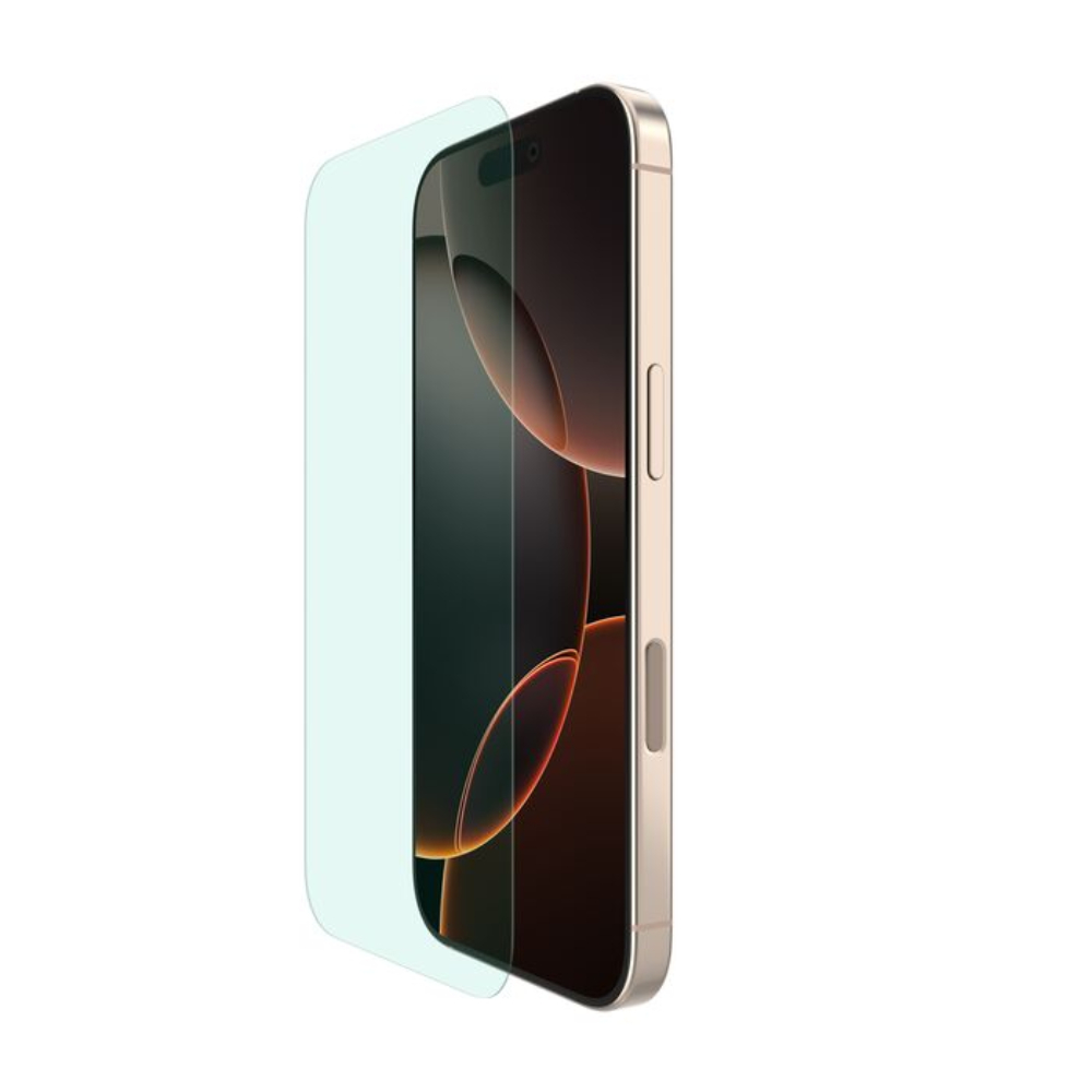 Protector de Pantalla Belkin luz AntiAzul antimicrobial para iPhone 16 Pro