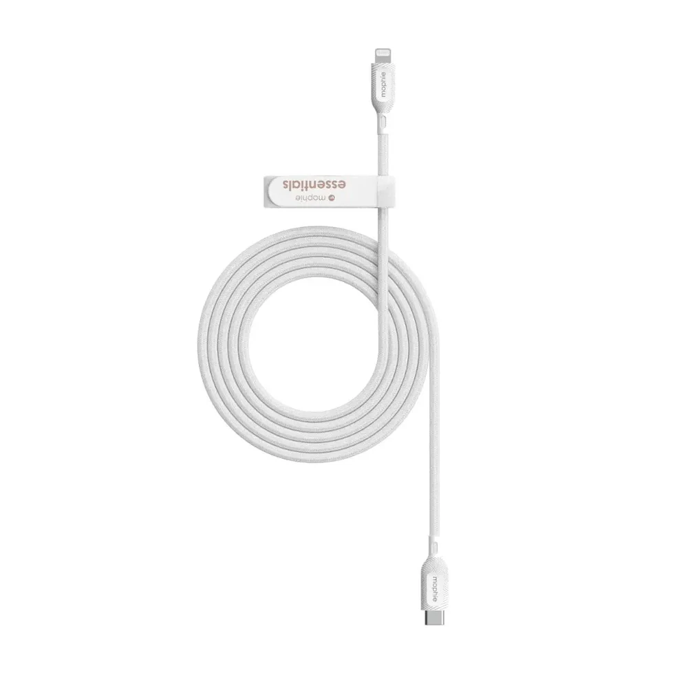 Cable Mophie trenzado USB-C a Lightning 60w 2m - Blanco
