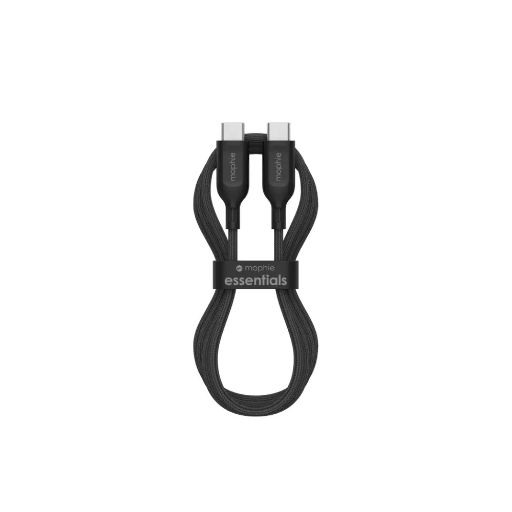 Cable Mophie trenzado USB-C a USB-C 60w 1m - Negro